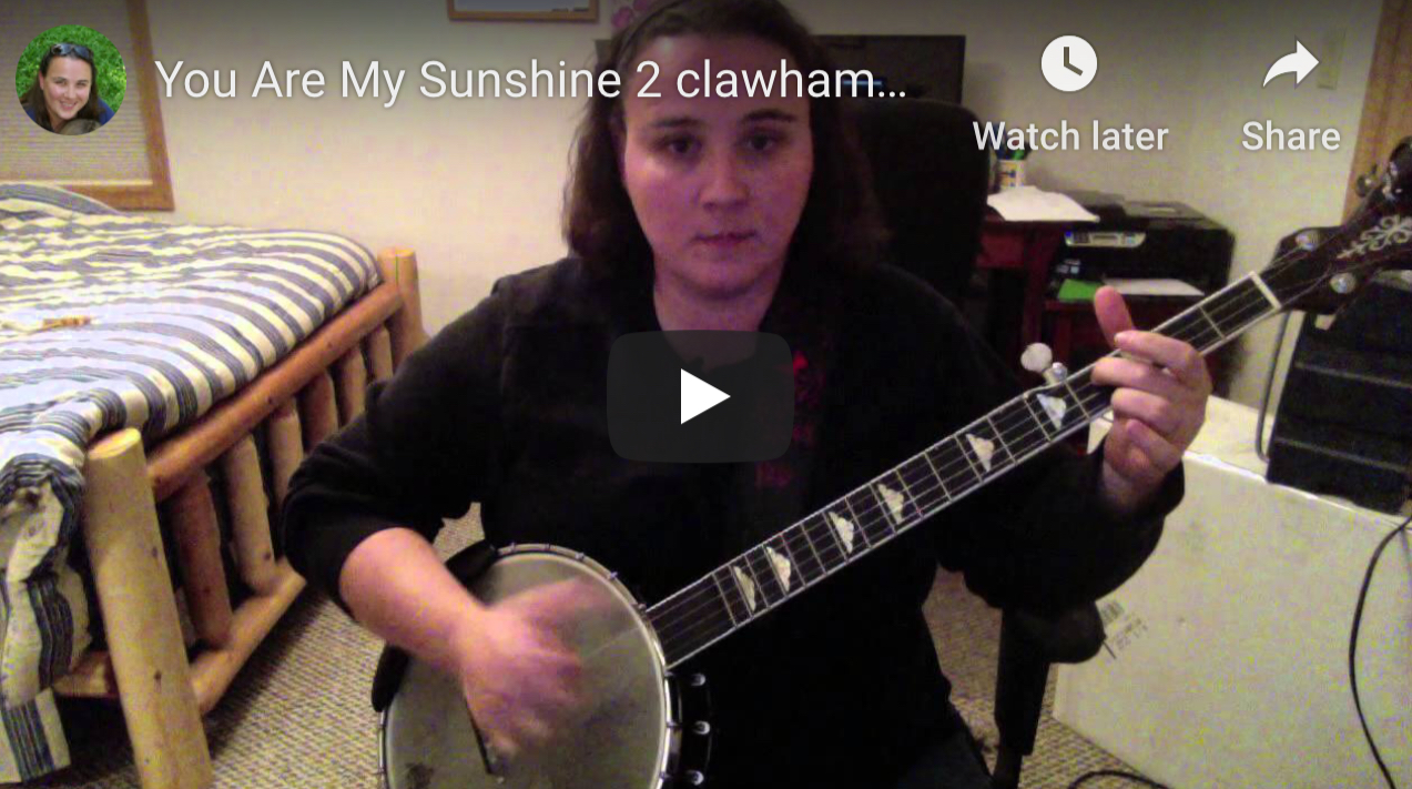 You Are My Sunshine Clawhammer lesson note by note