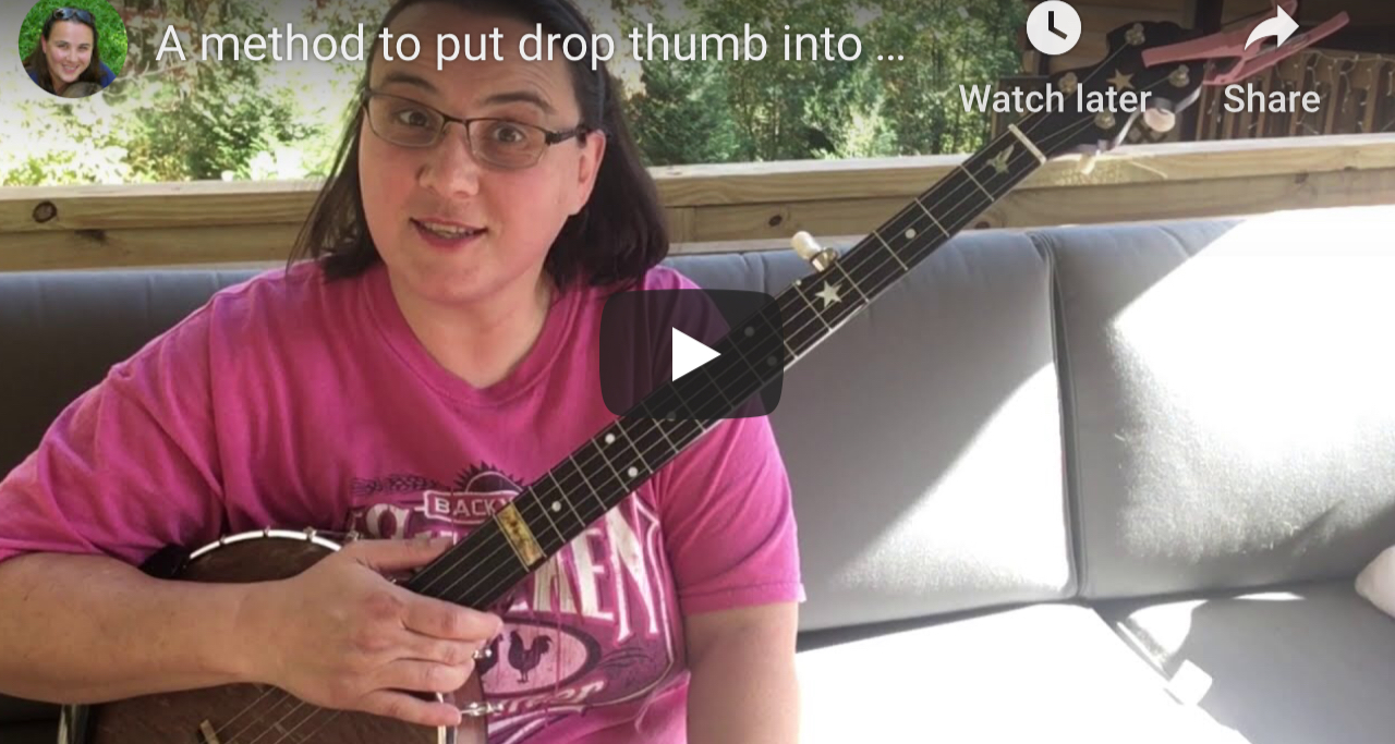 How To Add Drop Thumbing Into Songs banjo lesson