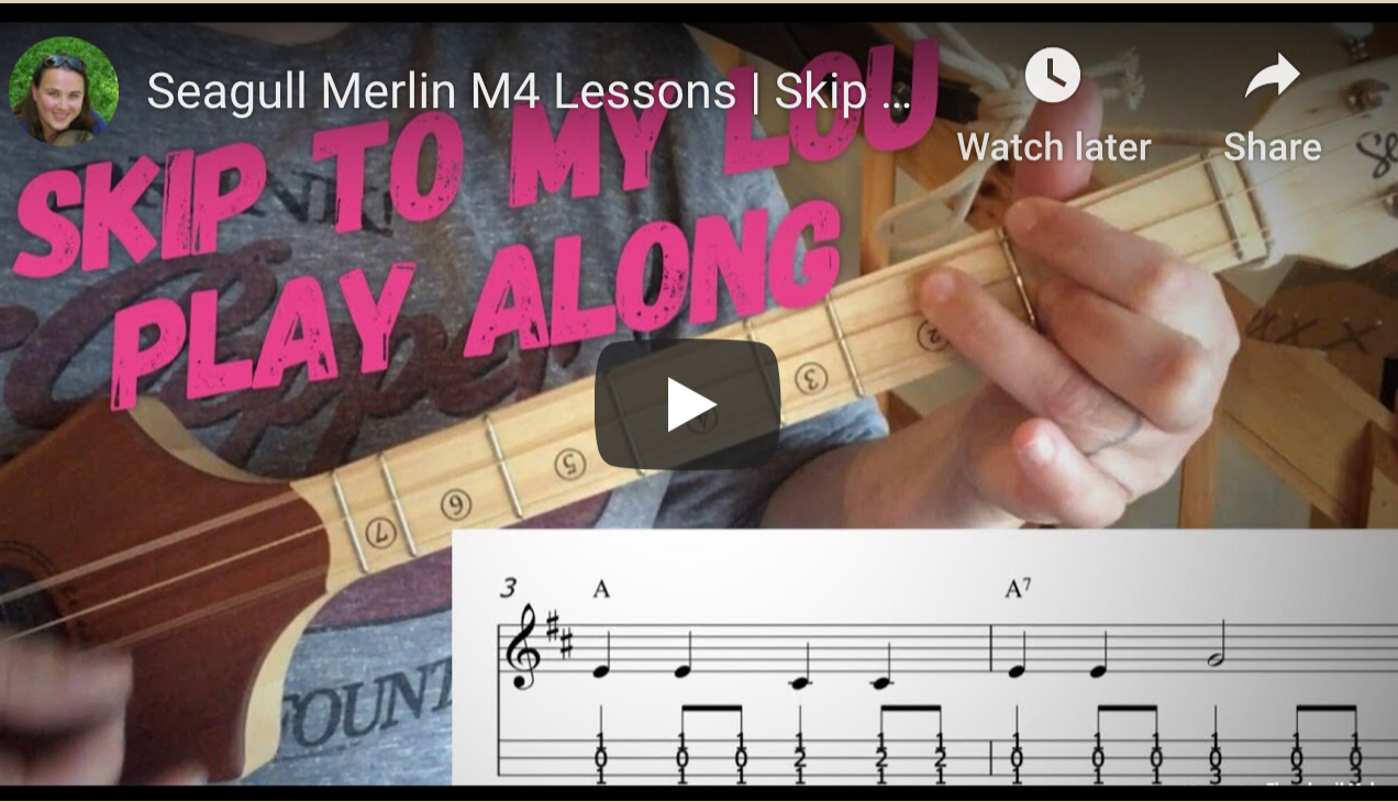 Skip To My Lou Merlin D & G Play Along – Tabs on screen!