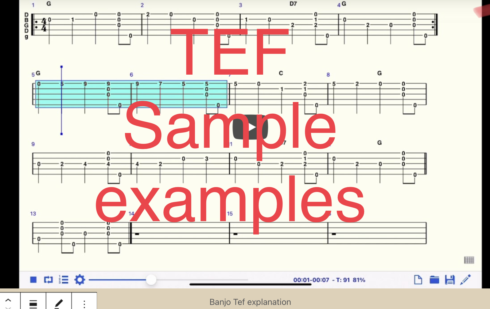 Tef File Walk Through Examples