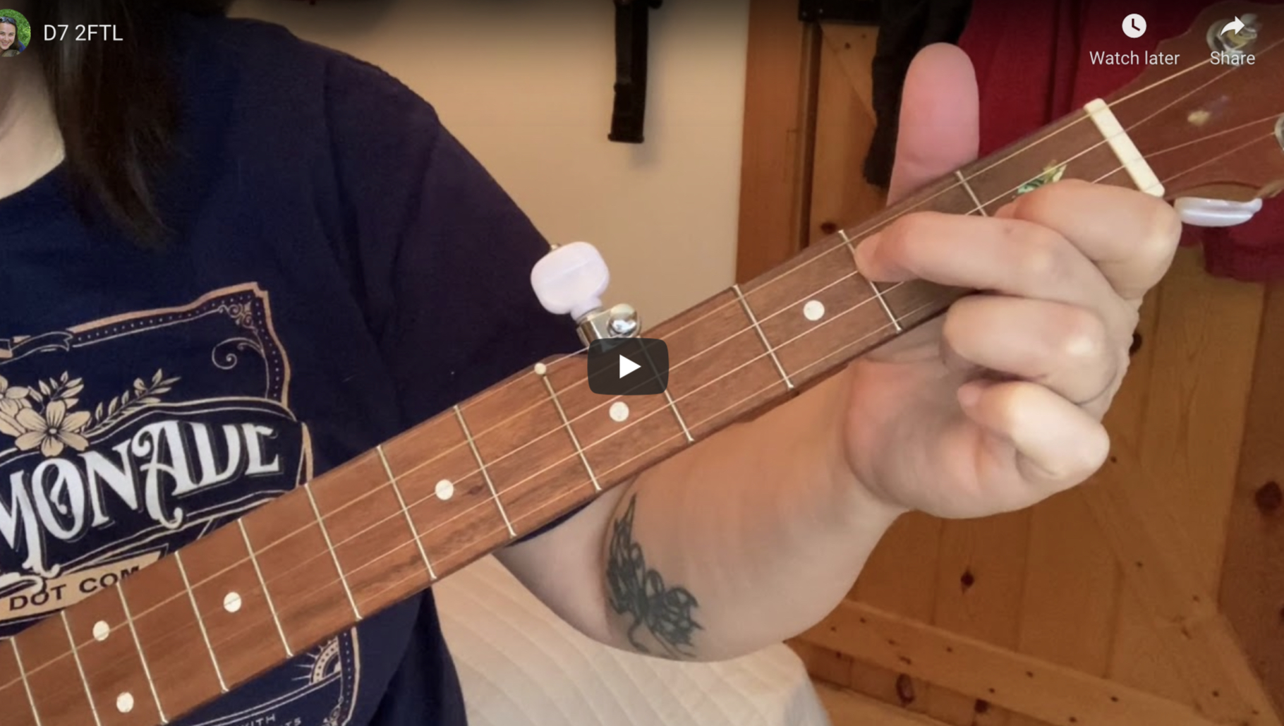2 Finger Banjo – D7 Chord