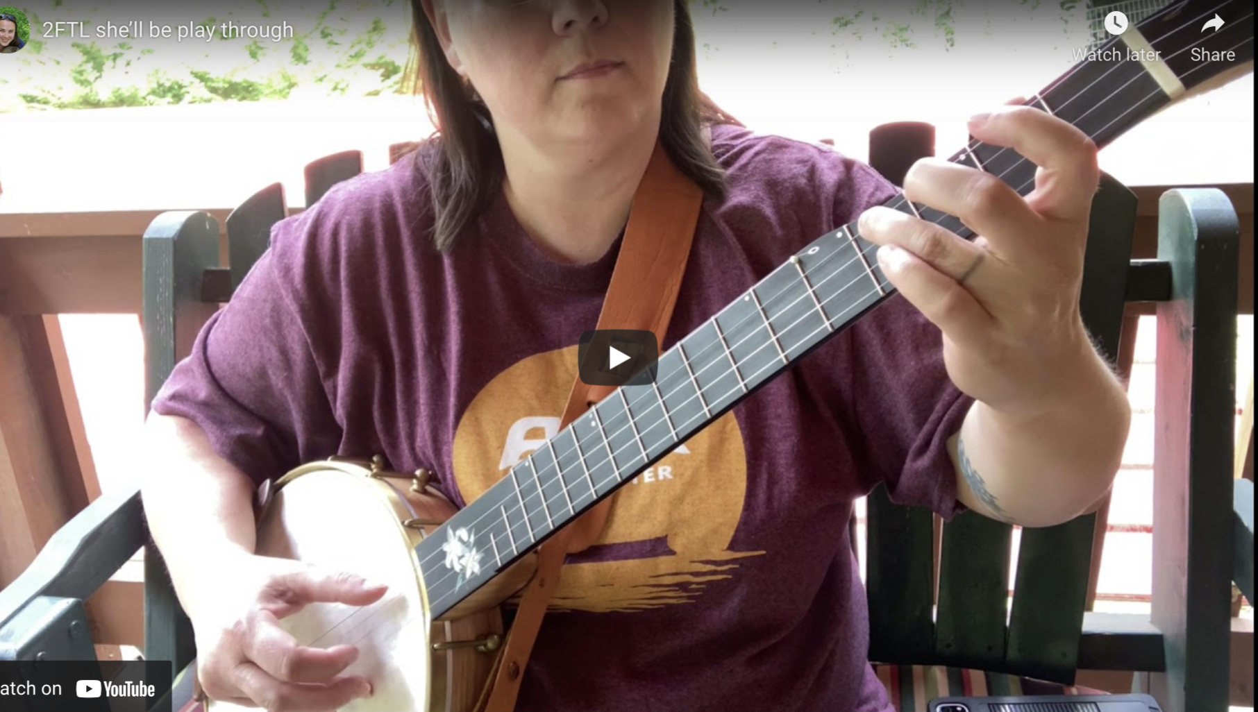She’ll Be Comin’ Around The Mountain -2 Finger Banjo – 2FTL