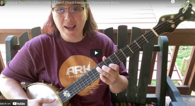 Unlock the F Chord for GOOD!  Fun F chord exercises – clawhammer